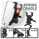 Tablet Spring Cradle | TRAXX™ - Slim Track Base | 3.5" DuraLock Arm - Aspire Auto Accessories