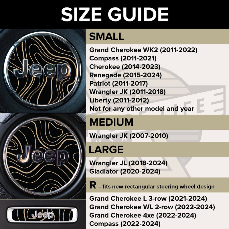 Adventure Life USA Army Star Steering Wheel Decal for Jeep