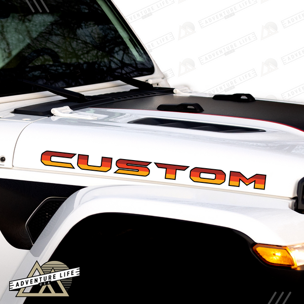 Adventure Life Custom Hood Lettering Inspired by Honcho Edition for Jeep (Set of 2)