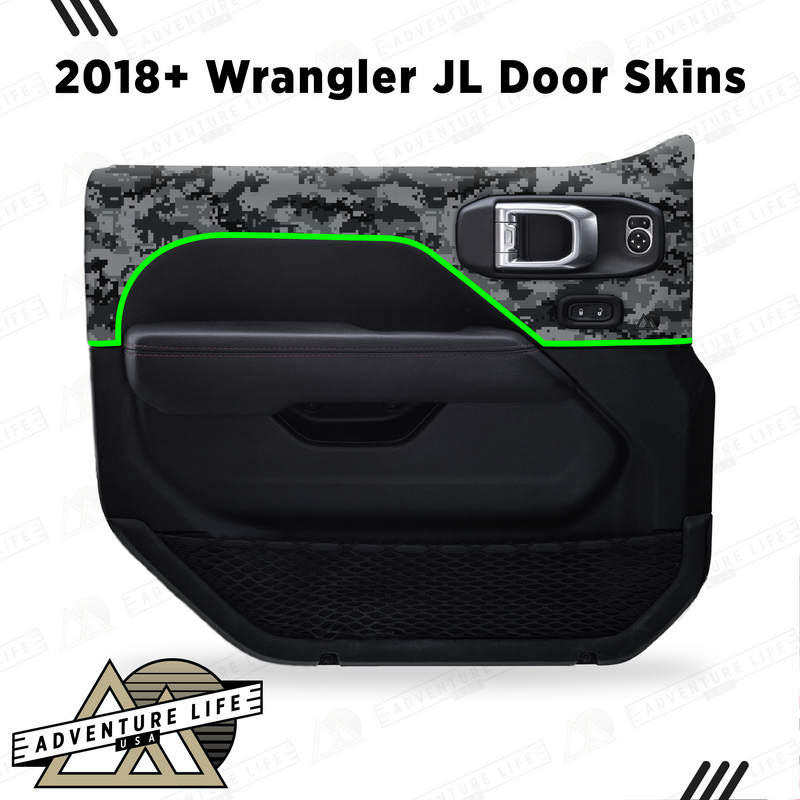 Adventure Life Digital Camo Door Skins for Wrangler JL (2018-2024)