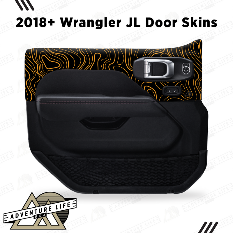 Adventure Life USA Door Skins Topographic for Wrangler JL (2018-2024)