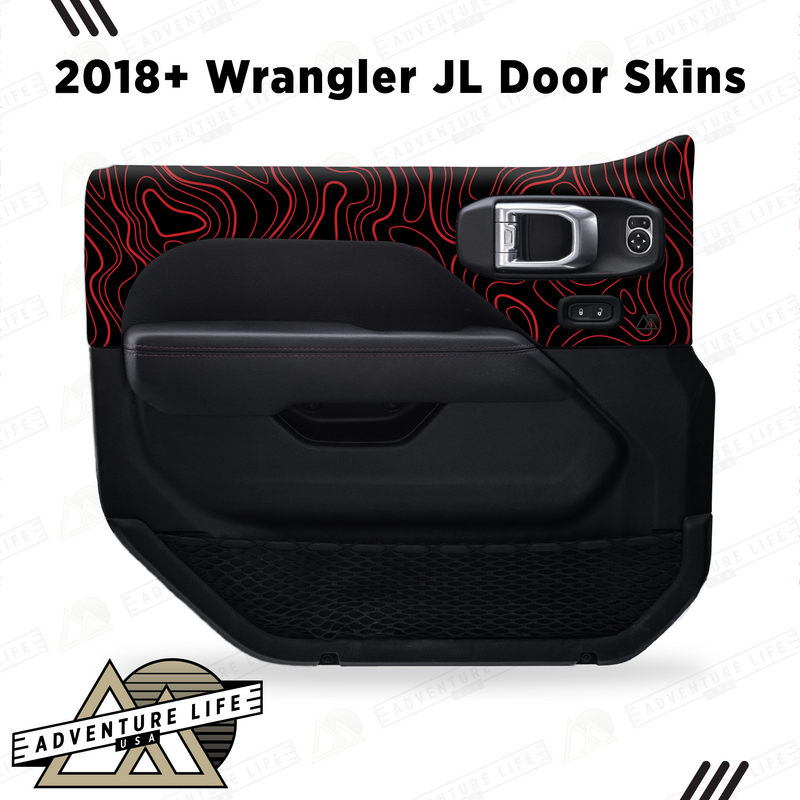 Adventure Life USA Door Skins Topographic for Wrangler JL (2018-2024)