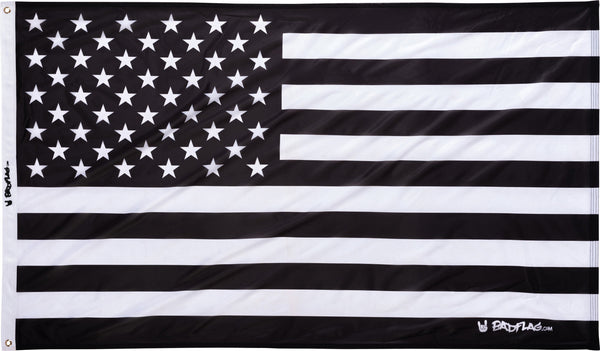 BadFlag Black and White American Flag - Aspire Auto Accessories
