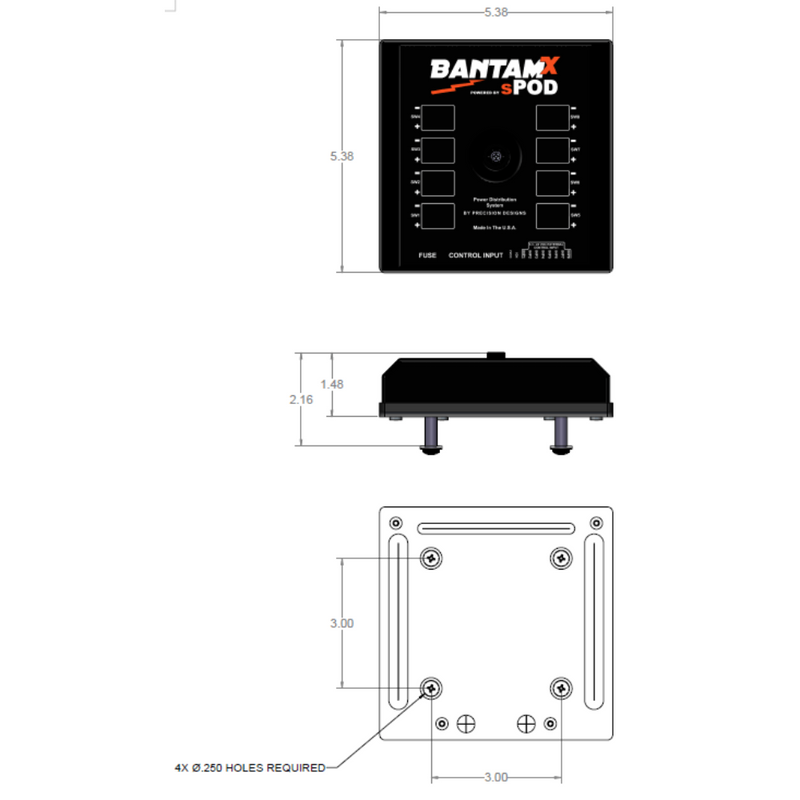 sPOD BantamX HD Wireless Switch Panel - Aspire Auto Accessories