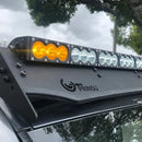 Cali Raised Dual Function Amber/White LED Light Bar Prinsu Mounting Brackets - Aspire Auto Accessories