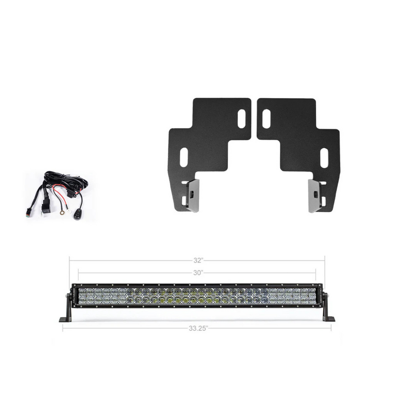 Cali Raised 32" Lower Bumper Hidden LED Light Bar Brackets Kit for Colorado (2014-2022) - Aspire Auto Accessories