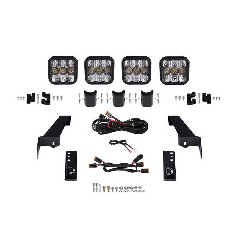 Diode Dynamics SS5 Grille CrossLink Lightbar for Jeep JL Wrangler (2018-2024) - Aspire Auto Accessories