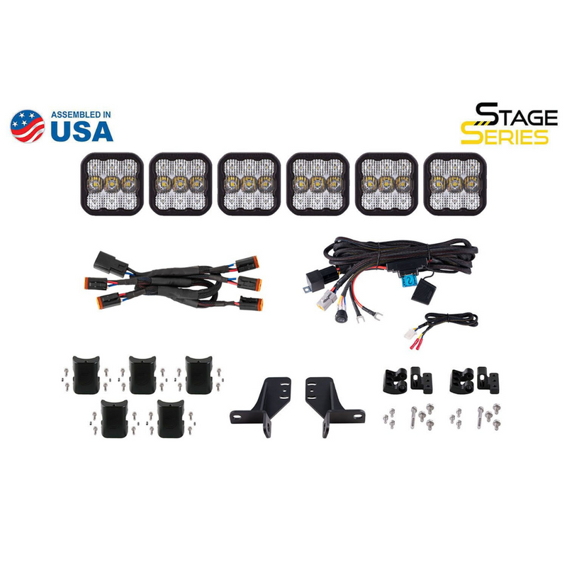 Diode Dynamics SS5 Grille CrossLink Lightbar Kit w/ Steel Bumper for Ford Bronco (2021-2024) - Aspire Auto Accessories