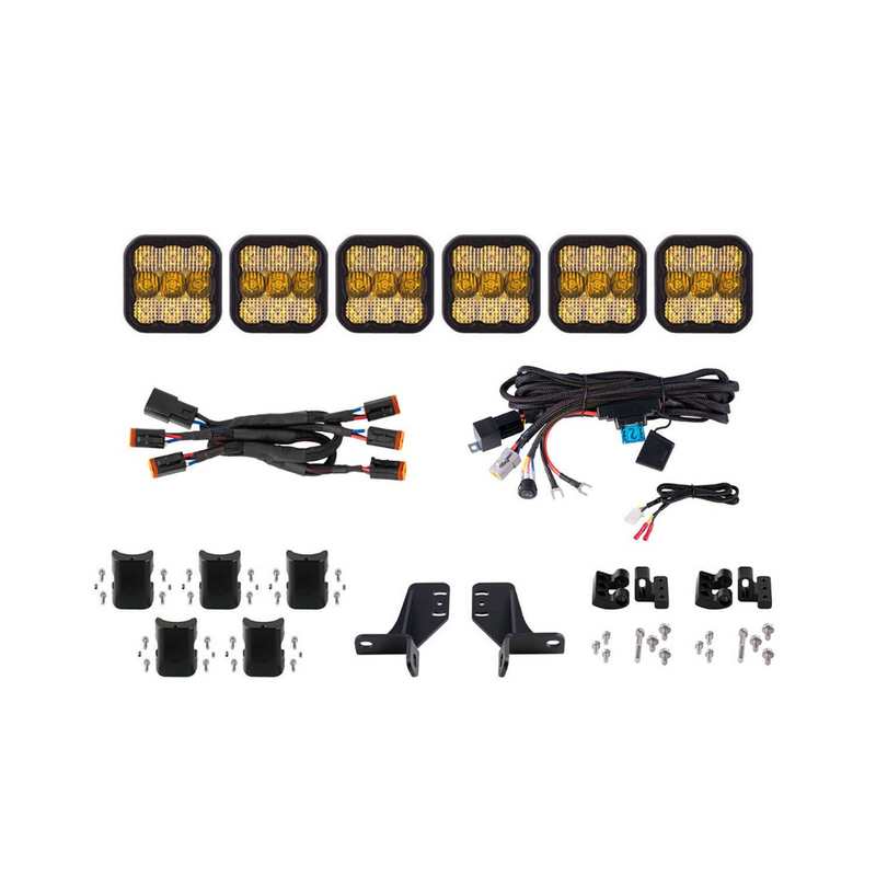 Diode Dynamics SS5 Grille CrossLink Lightbar Kit w/ Steel Bumper for Ford Bronco (2021-2024) - Aspire Auto Accessories