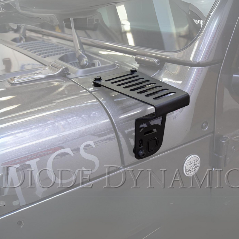 Diode Dynamics Wrangler Cowl Mount LED Brackets for Jeep JL Wrangler (2018-2023) - Aspire Auto Accessories