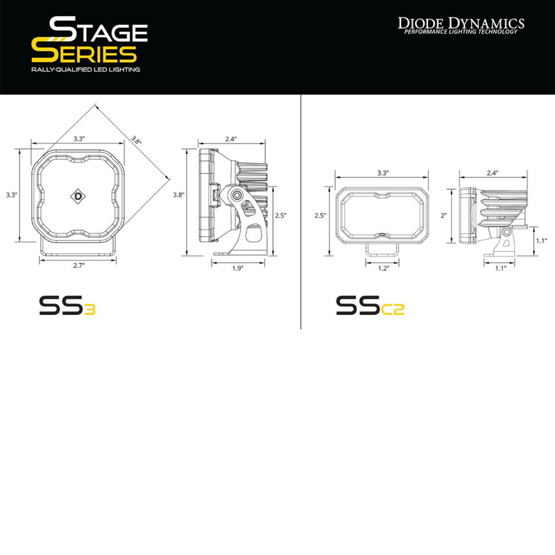 Diode Dynamics Stage Series Backlit Ditch Light Kit for  4Runner (2010-2024) - Aspire Auto Accessories
