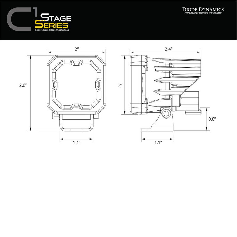 Diode Dynamics SSC1 LED Fog Light Kit for Ford Bronco Sport (2021-2024) - Aspire Auto Accessories
