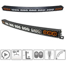 Extreme LED X6S Slim Amber/White Curved LED Light Bar & Harness (All Sizes) - Aspire Auto Accessories
