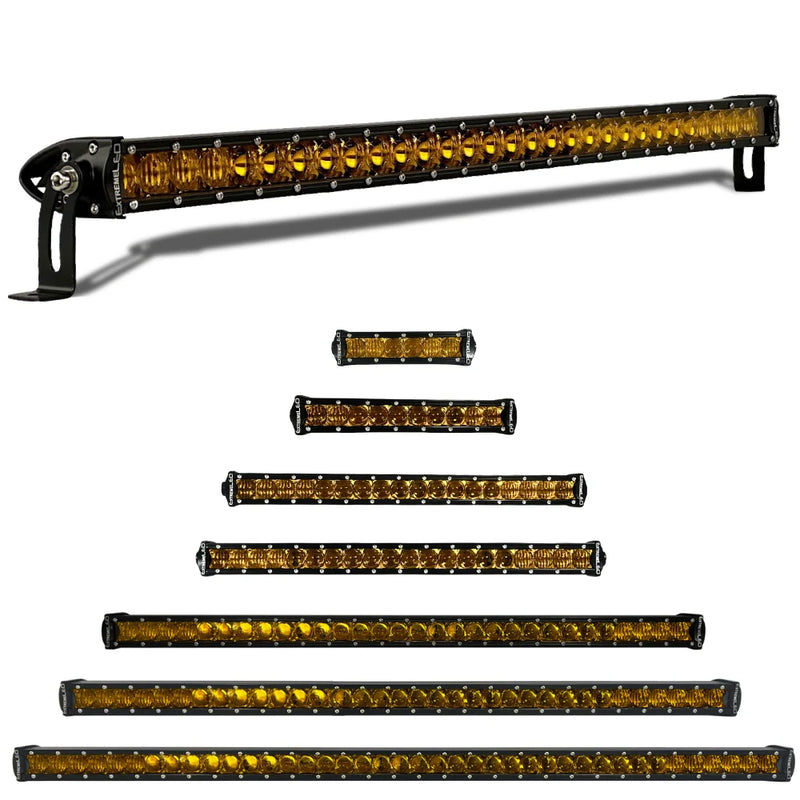 Extreme LED Single Row Amber LED Light Bar - Aspire Auto Accessories