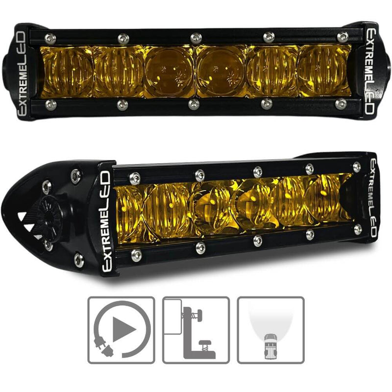 Extreme LED Single Row Amber LED Light Bar - Aspire Auto Accessories