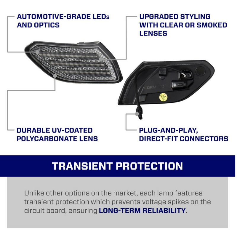 Form LED Sidemarkers (pair) for Jeep Gladiator (2020-2024) - Aspire Auto Accessories