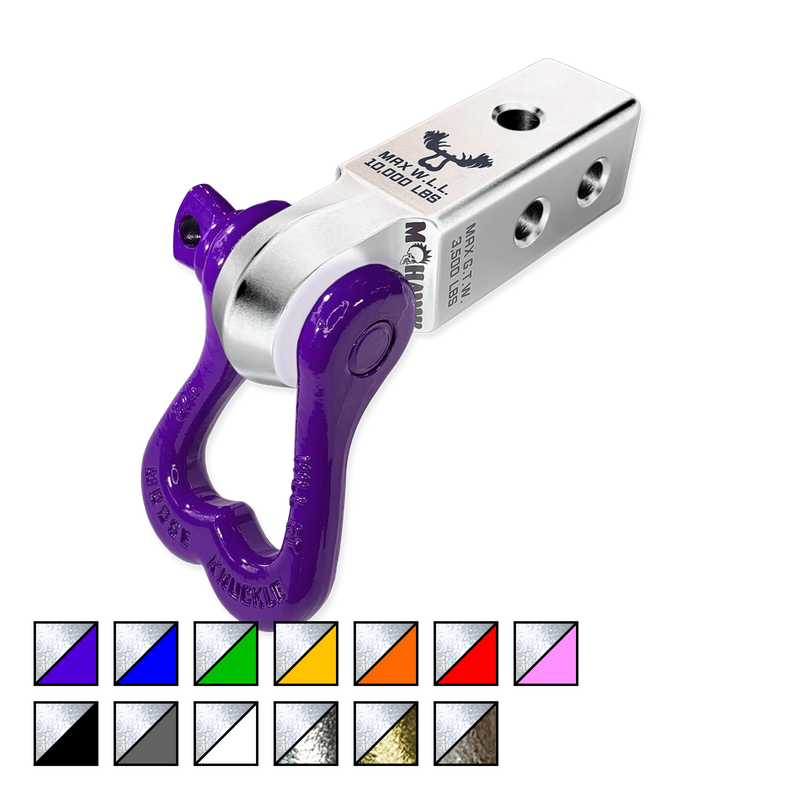 Moose Knuckle XL 3/4 Shackle and Silver Mohawk 2.0 Receiver Combo - Aspire Auto Accessories