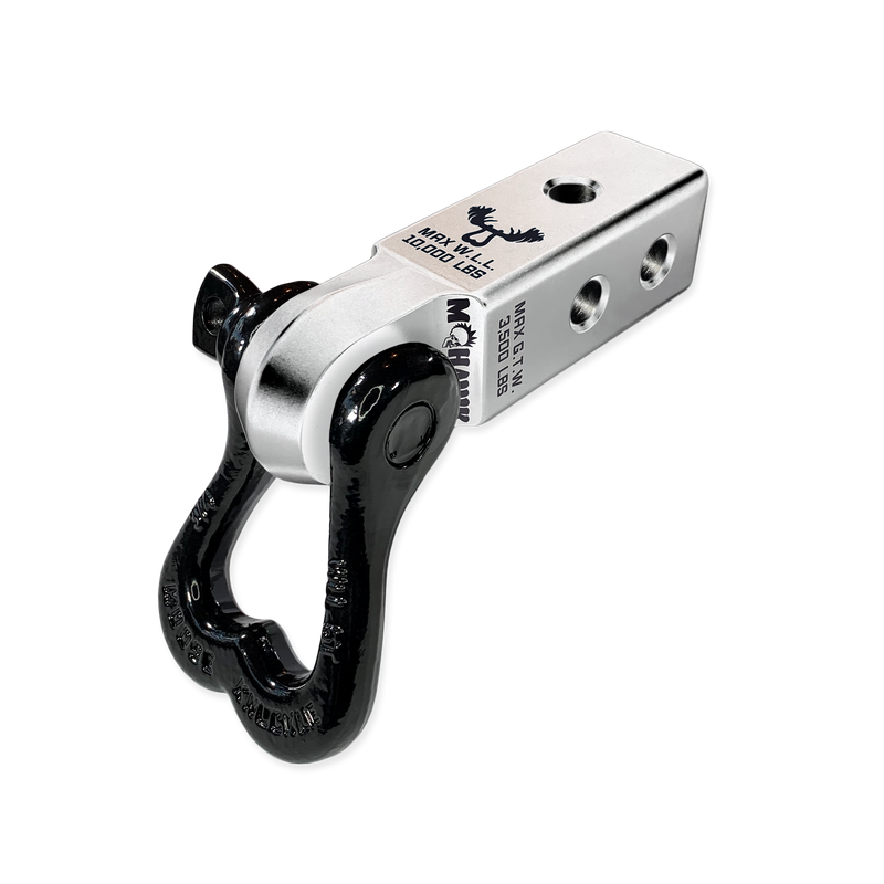 Moose Knuckle XL 3/4 Shackle and Silver Mohawk 2.0 Receiver Combo - Aspire Auto Accessories