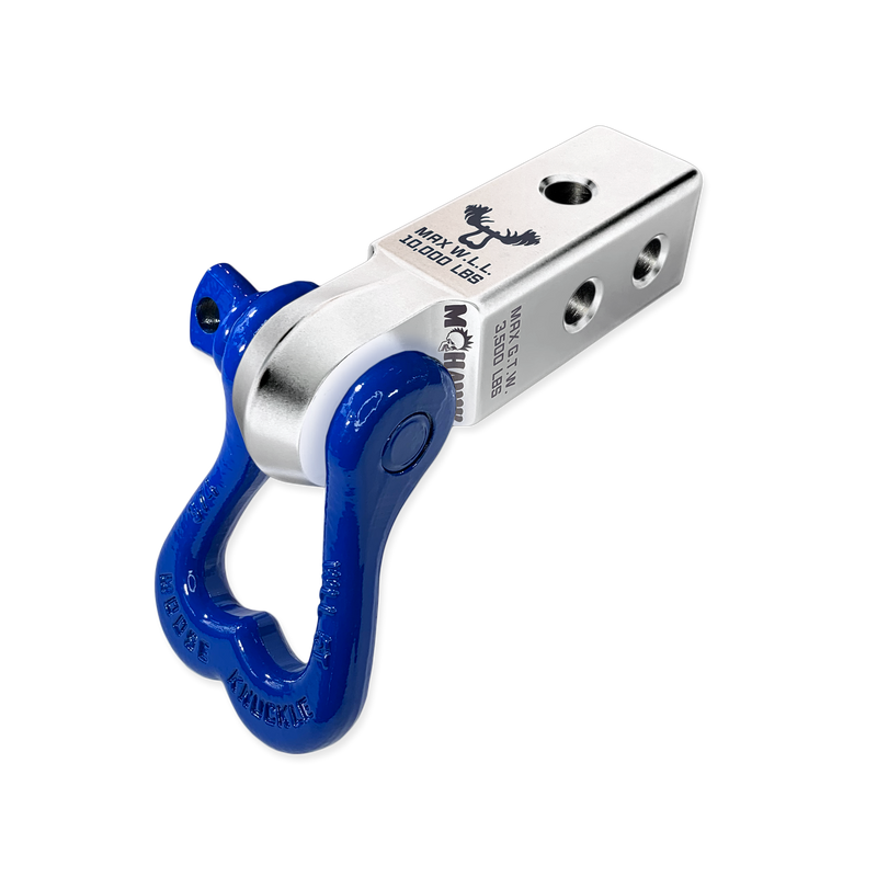 Moose Knuckle XL 3/4 Shackle and Silver Mohawk 2.0 Receiver Combo - Aspire Auto Accessories