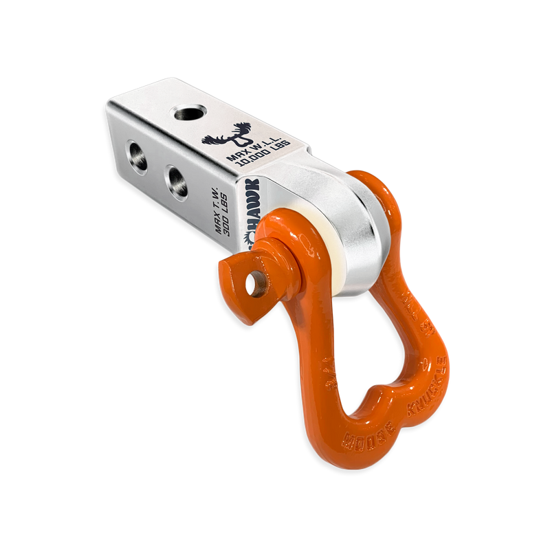 Moose Knuckle XL 3/4 Shackle and Silver Mohawk 2.0 Receiver Combo - Aspire Auto Accessories