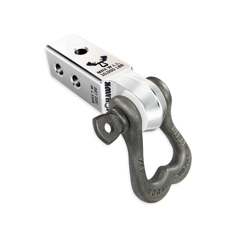 Moose Knuckle XL 3/4 Shackle and Silver Mohawk 2.0 Receiver Combo - Aspire Auto Accessories