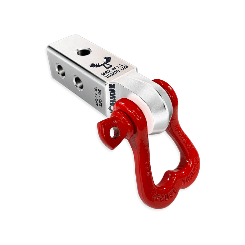 Moose Knuckle XL 3/4 Shackle and Silver Mohawk 2.0 Receiver Combo - Aspire Auto Accessories