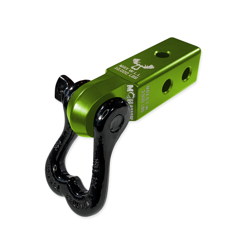 Moose Knuckle XL 3/4 Shackle and Green Mohawk 2.0 Receiver Combo - Aspire Auto Accessories