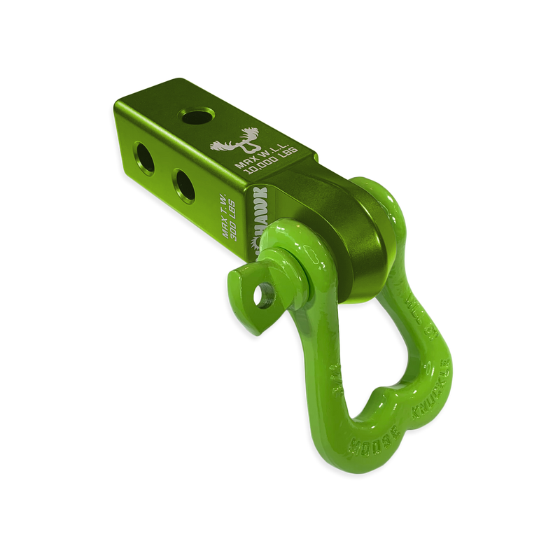 Moose Knuckle XL 3/4 Shackle and Green Mohawk 2.0 Receiver Combo - Aspire Auto Accessories