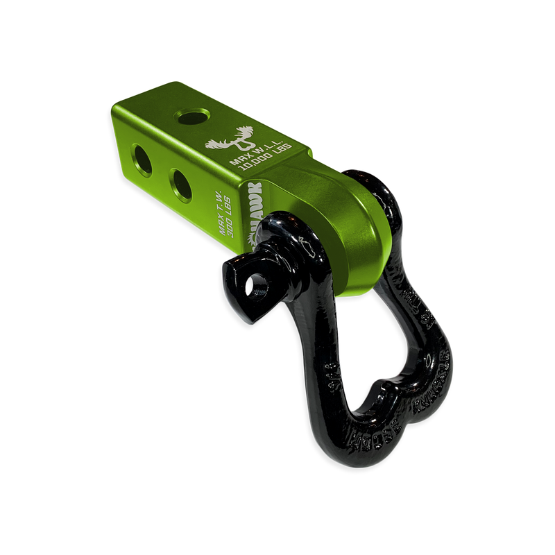 Moose Knuckle XL 3/4 Shackle and Green Mohawk 2.0 Receiver Combo - Aspire Auto Accessories
