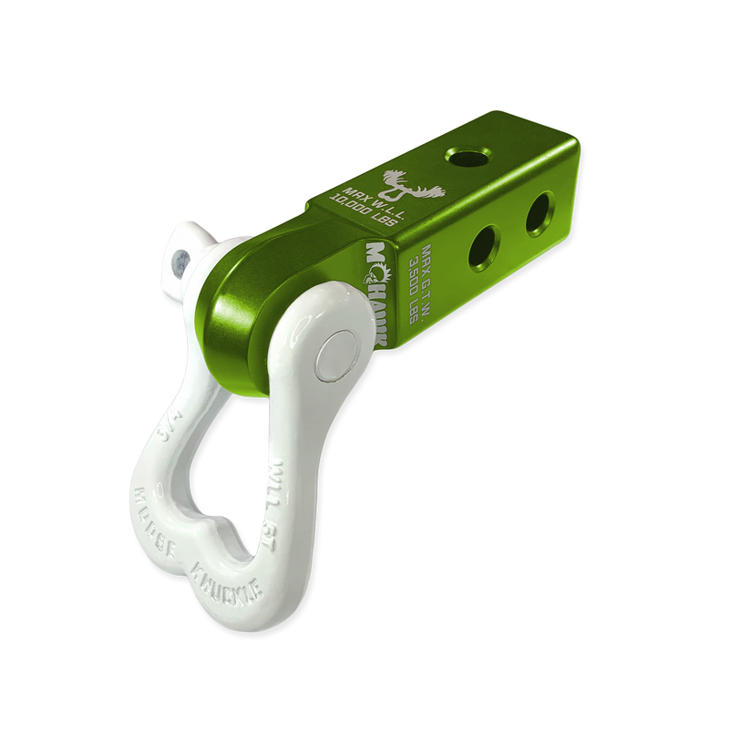 Moose Knuckle XL 3/4 Shackle and Green Mohawk 2.0 Receiver Combo - Aspire Auto Accessories