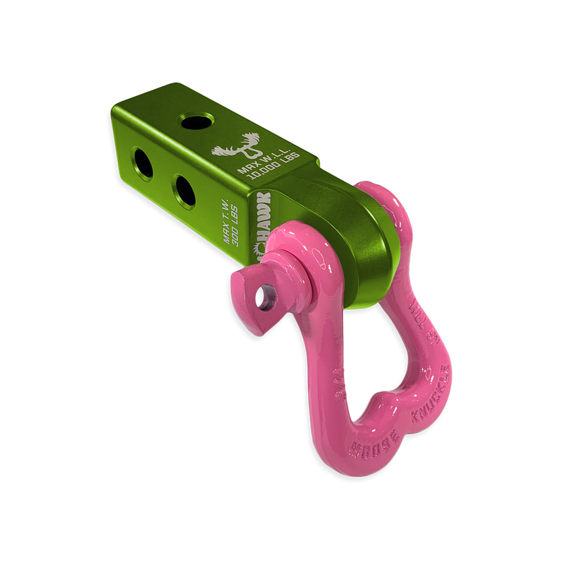 Moose Knuckle XL 3/4 Shackle and Green Mohawk 2.0 Receiver Combo - Aspire Auto Accessories