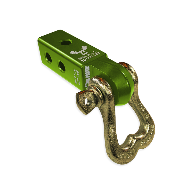 Moose Knuckle XL 3/4 Shackle and Green Mohawk 2.0 Receiver Combo - Aspire Auto Accessories
