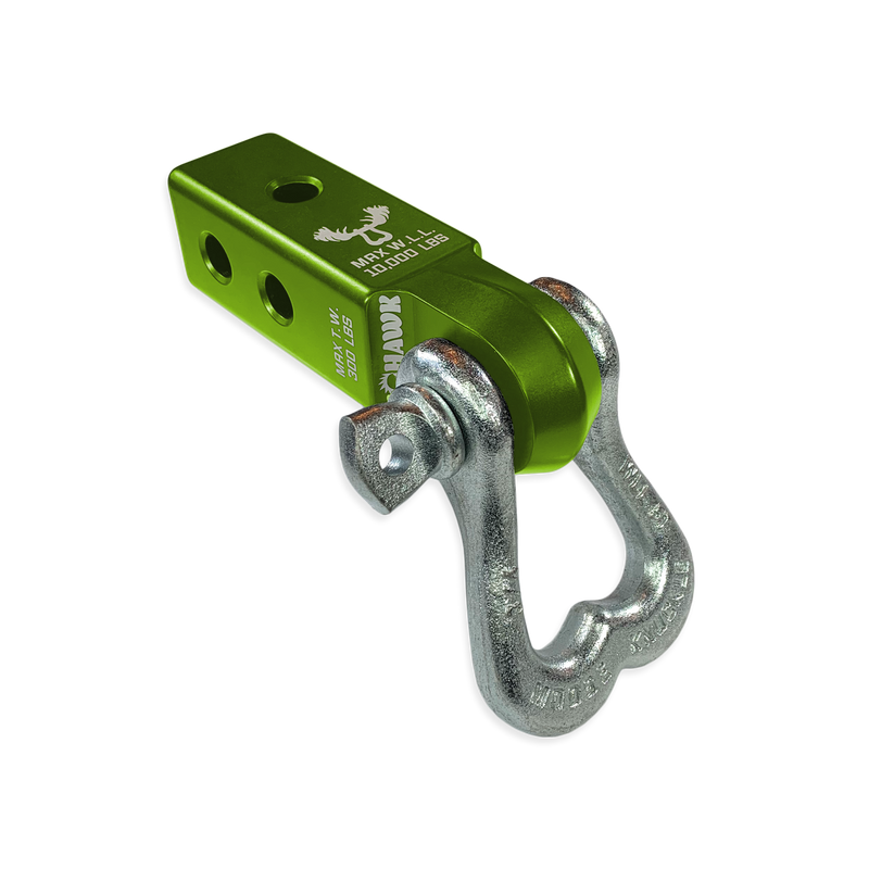 Moose Knuckle XL 3/4 Shackle and Green Mohawk 2.0 Receiver Combo - Aspire Auto Accessories