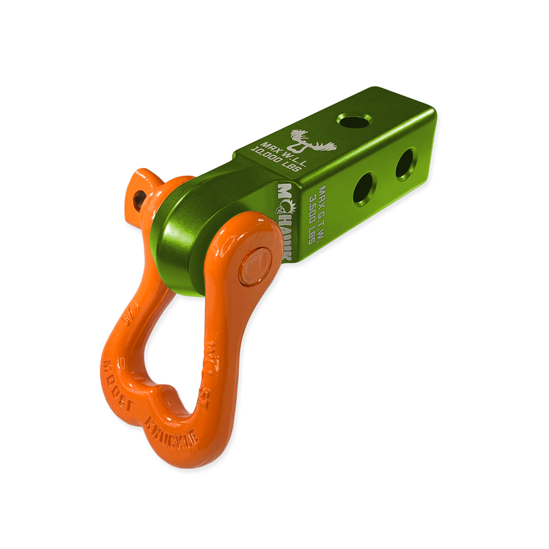 Moose Knuckle XL 3/4 Shackle and Green Mohawk 2.0 Receiver Combo - Aspire Auto Accessories