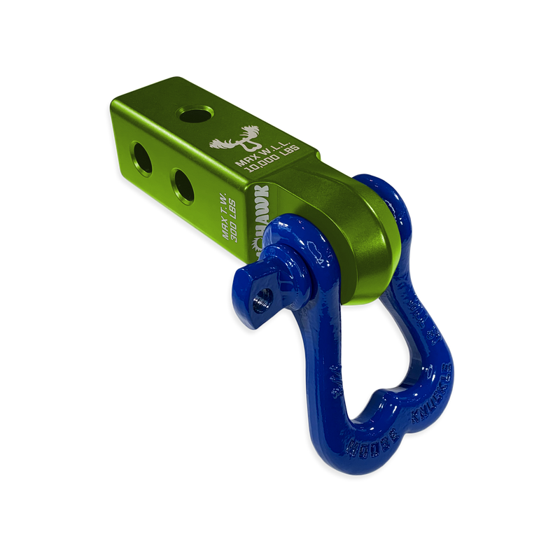Moose Knuckle XL 3/4 Shackle and Green Mohawk 2.0 Receiver Combo - Aspire Auto Accessories