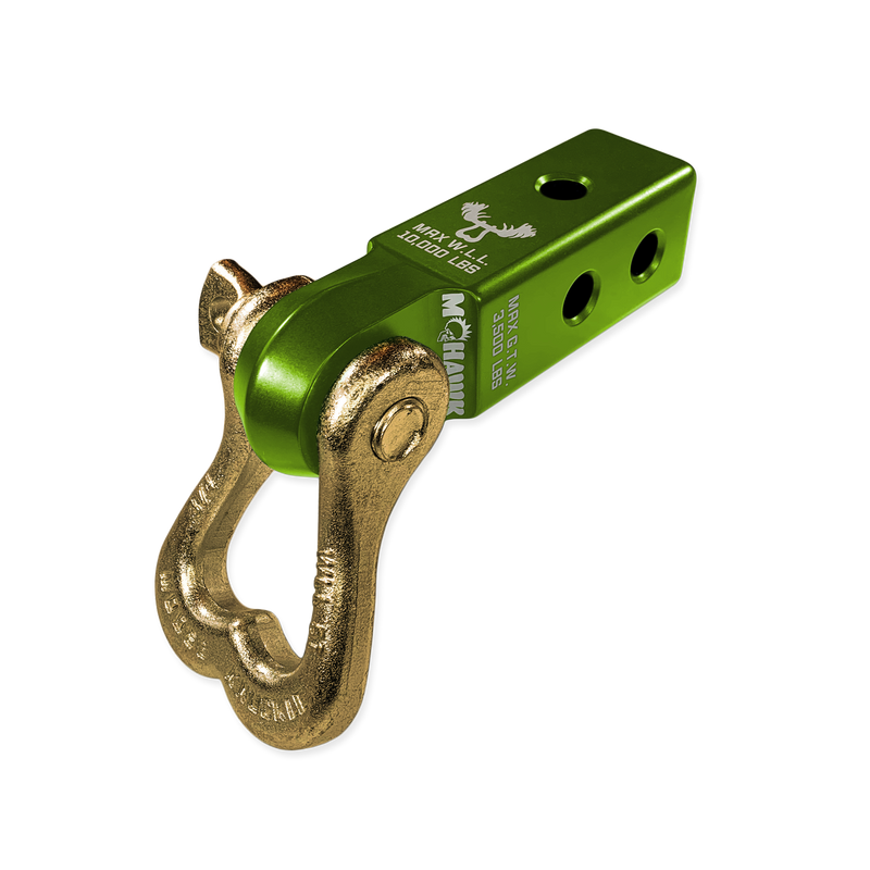 Moose Knuckle XL 3/4 Shackle and Green Mohawk 2.0 Receiver Combo - Aspire Auto Accessories