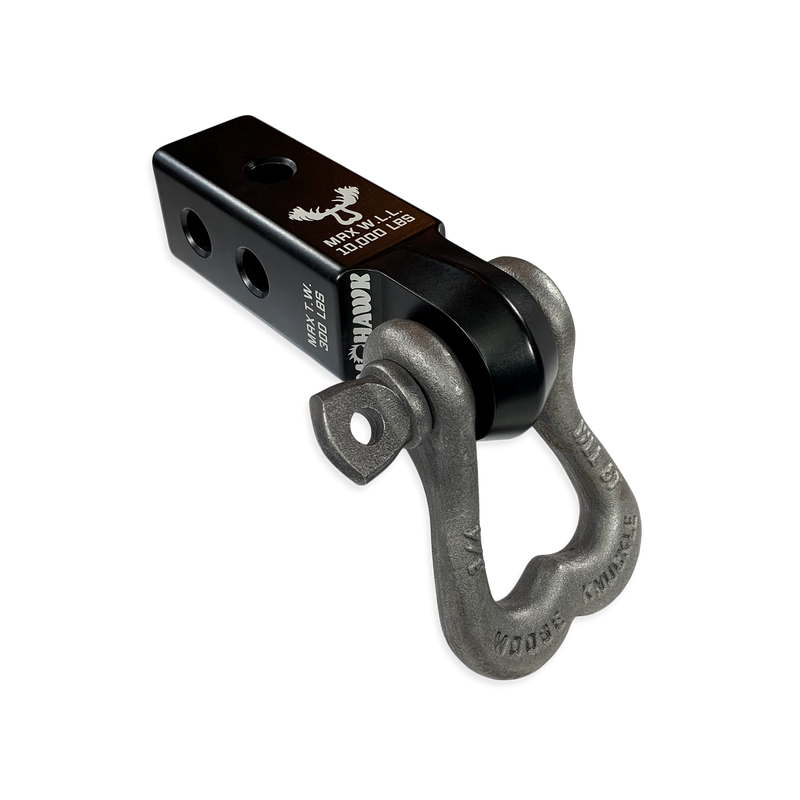 Moose Knuckle XL 3/4 Shackle and Black Mohawk 2.0 Receiver Combo - Aspire Auto Accessories