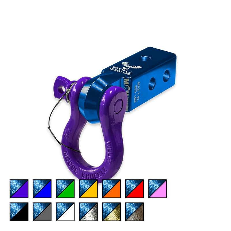 Blue B'oh 3/4 Spin Pin Shackle and Mohawk 2.0 Receiver Combo - Aspire Auto Accessories
