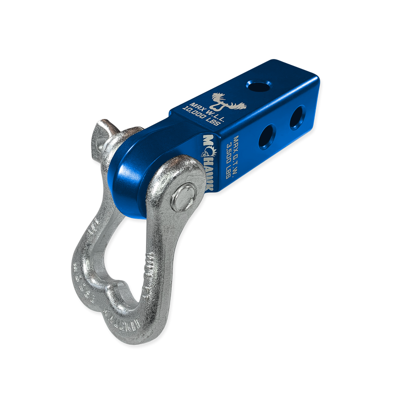 Moose Knuckle XL 3/4 Shackle and Blue Mohawk 2.0 Receiver Combo - Aspire Auto Accessories