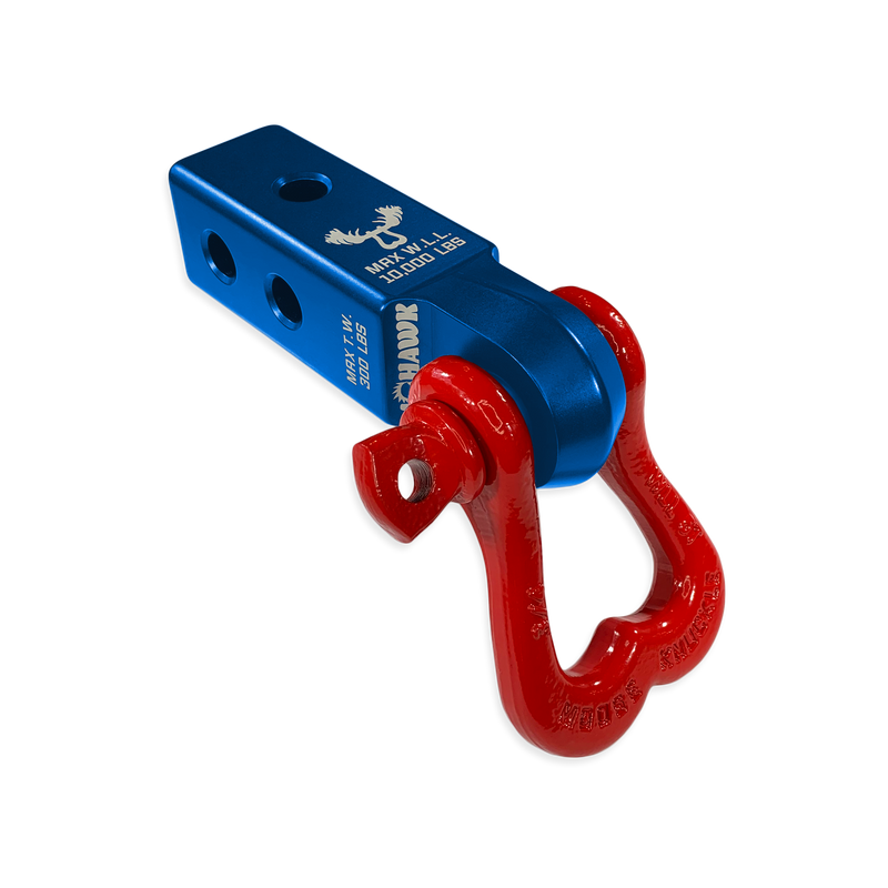 Moose Knuckle XL 3/4 Shackle and Blue Mohawk 2.0 Receiver Combo - Aspire Auto Accessories