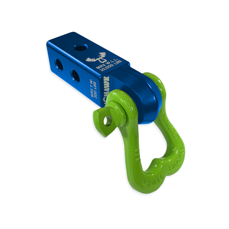 Moose Knuckle XL 3/4 Shackle and Blue Mohawk 2.0 Receiver Combo - Aspire Auto Accessories