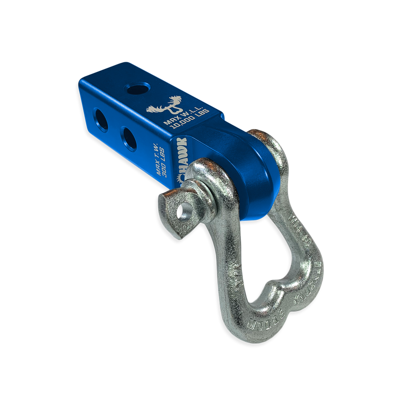 Moose Knuckle XL 3/4 Shackle and Blue Mohawk 2.0 Receiver Combo - Aspire Auto Accessories