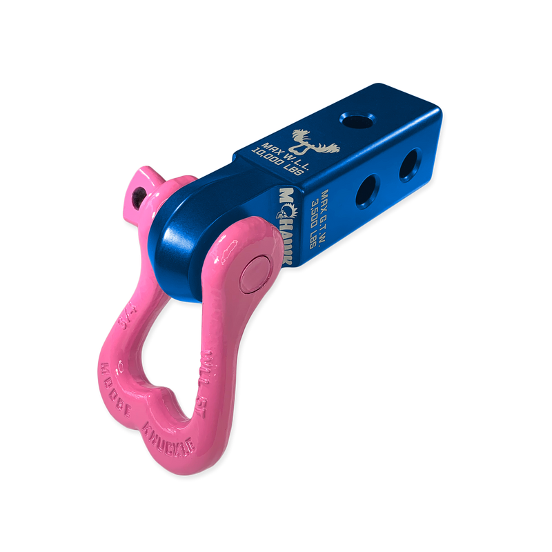 Moose Knuckle XL 3/4 Shackle and Blue Mohawk 2.0 Receiver Combo - Aspire Auto Accessories