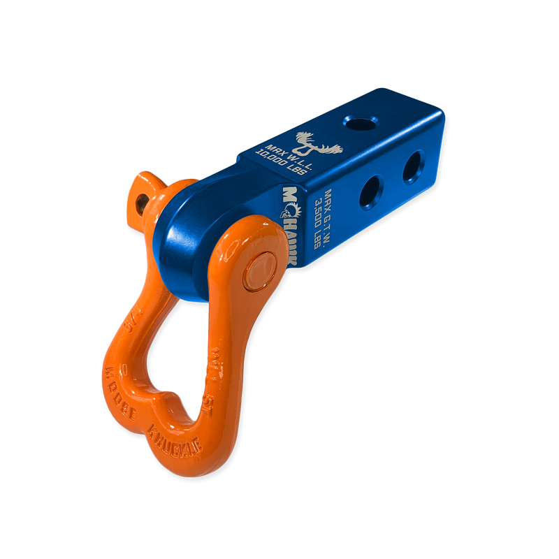 Moose Knuckle XL 3/4 Shackle and Blue Mohawk 2.0 Receiver Combo - Aspire Auto Accessories