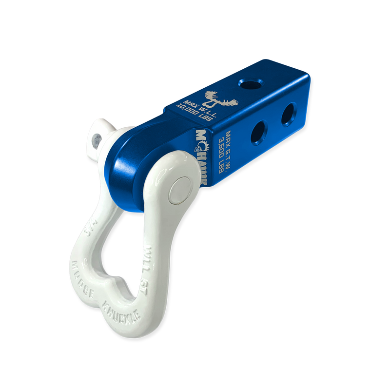 Moose Knuckle XL 3/4 Shackle and Blue Mohawk 2.0 Receiver Combo - Aspire Auto Accessories