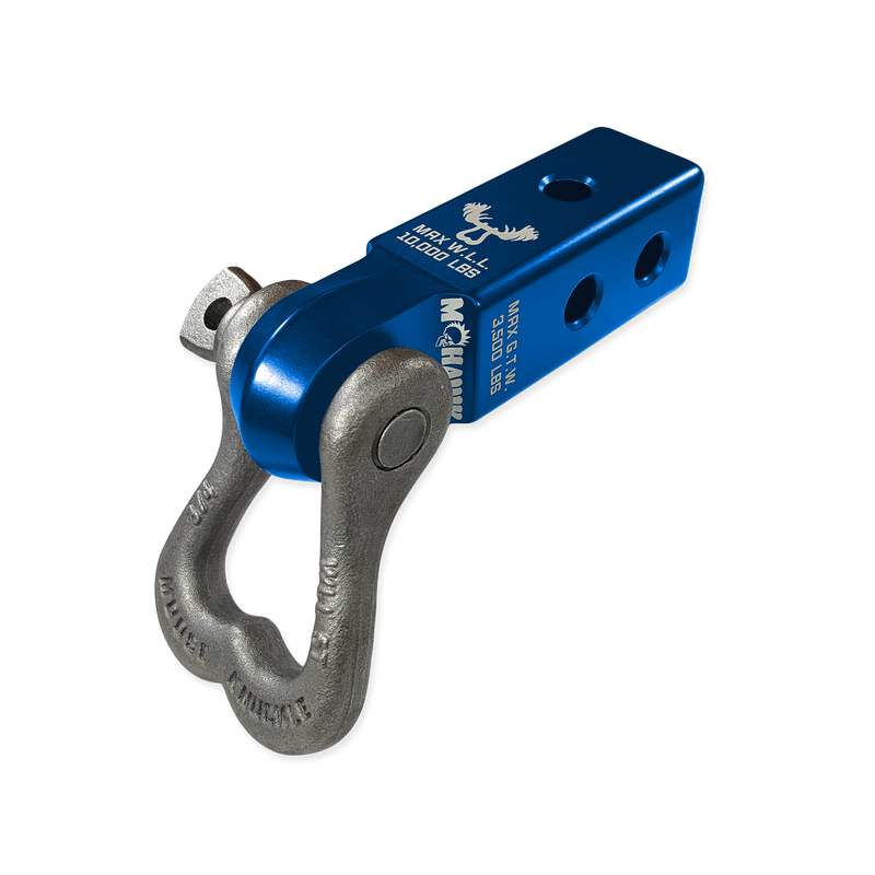 Moose Knuckle XL 3/4 Shackle and Blue Mohawk 2.0 Receiver Combo - Aspire Auto Accessories