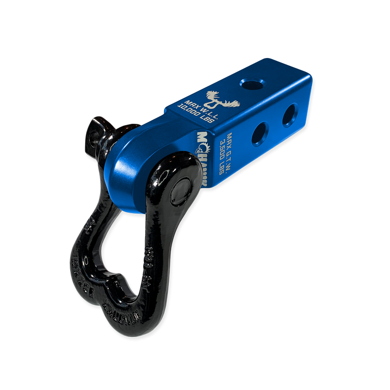 Moose Knuckle XL 3/4 Shackle and Blue Mohawk 2.0 Receiver Combo - Aspire Auto Accessories