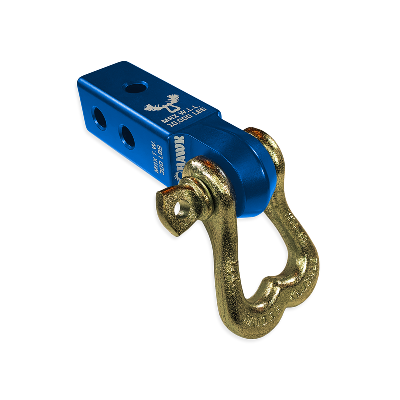 Moose Knuckle XL 3/4 Shackle and Blue Mohawk 2.0 Receiver Combo - Aspire Auto Accessories