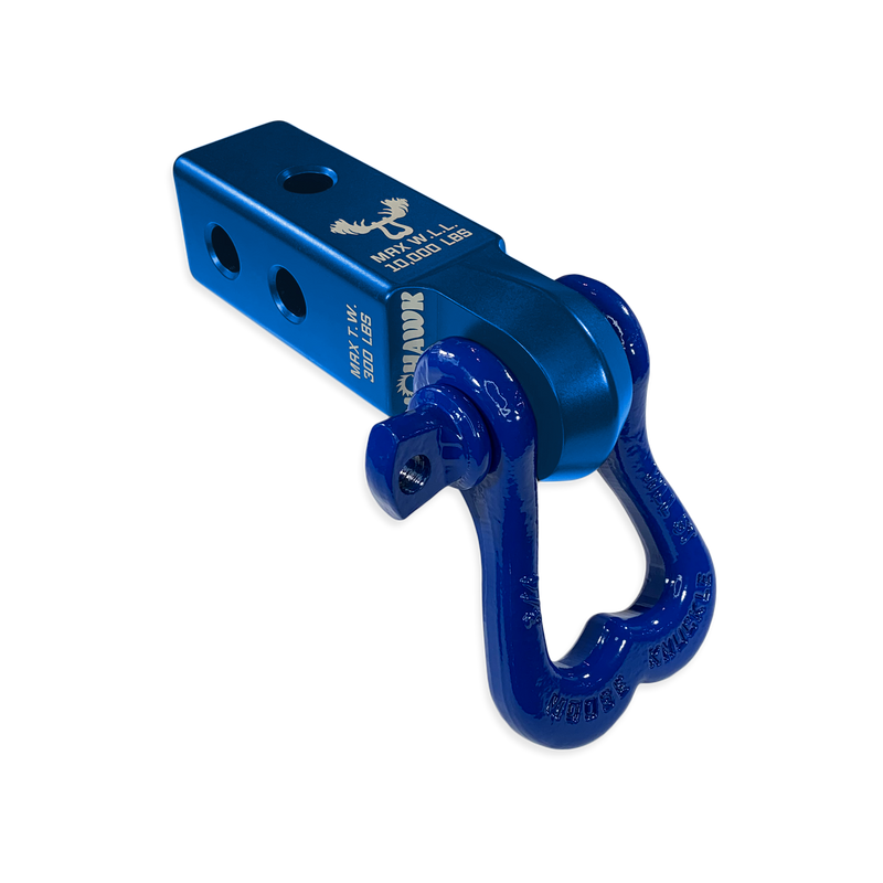 Moose Knuckle XL 3/4 Shackle and Blue Mohawk 2.0 Receiver Combo - Aspire Auto Accessories