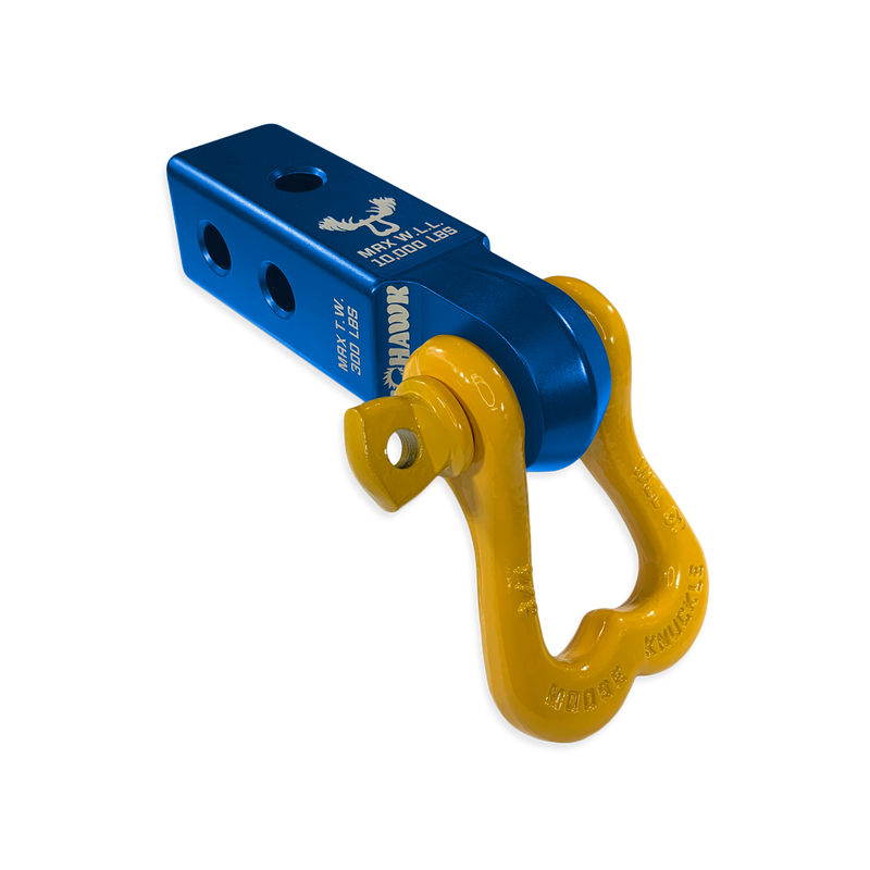 Moose Knuckle XL 3/4 Shackle and Blue Mohawk 2.0 Receiver Combo - Aspire Auto Accessories
